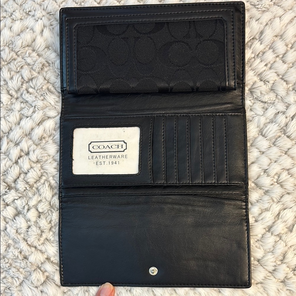 🖤 Vintage 2001 COACH Leatherware Black Signature Wallet – NWT / Never Used 🖤 - Picture 8 of 12